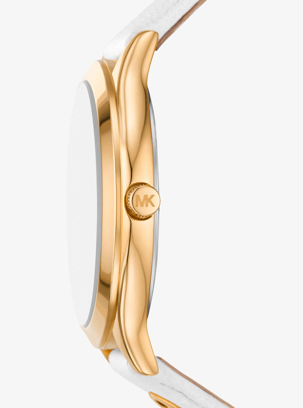 Reloj de cuero color dorado