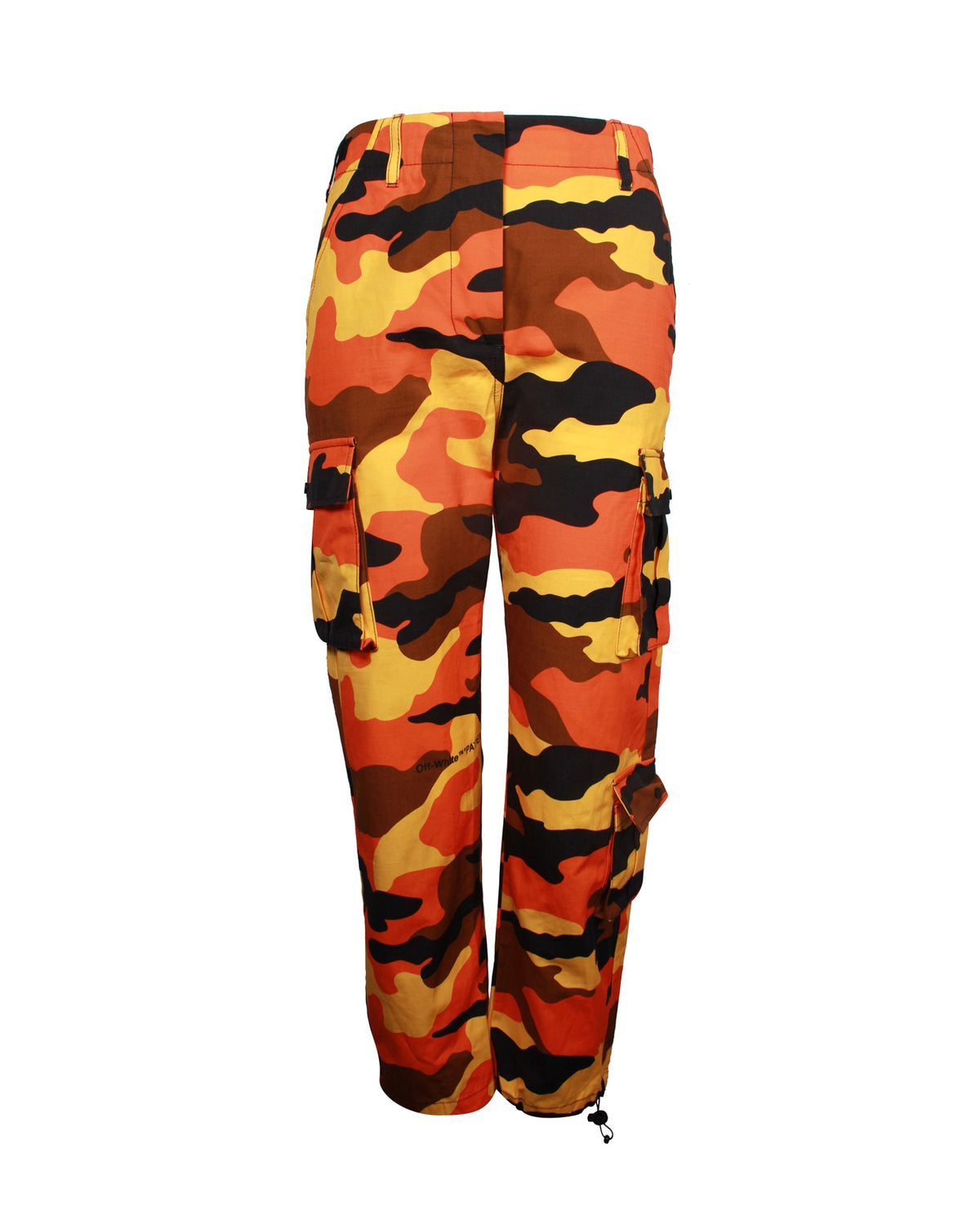 Pantalón de algodón con estampado color naranja