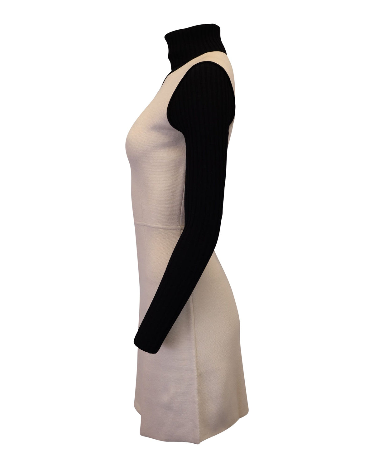Vestido de lana color crema