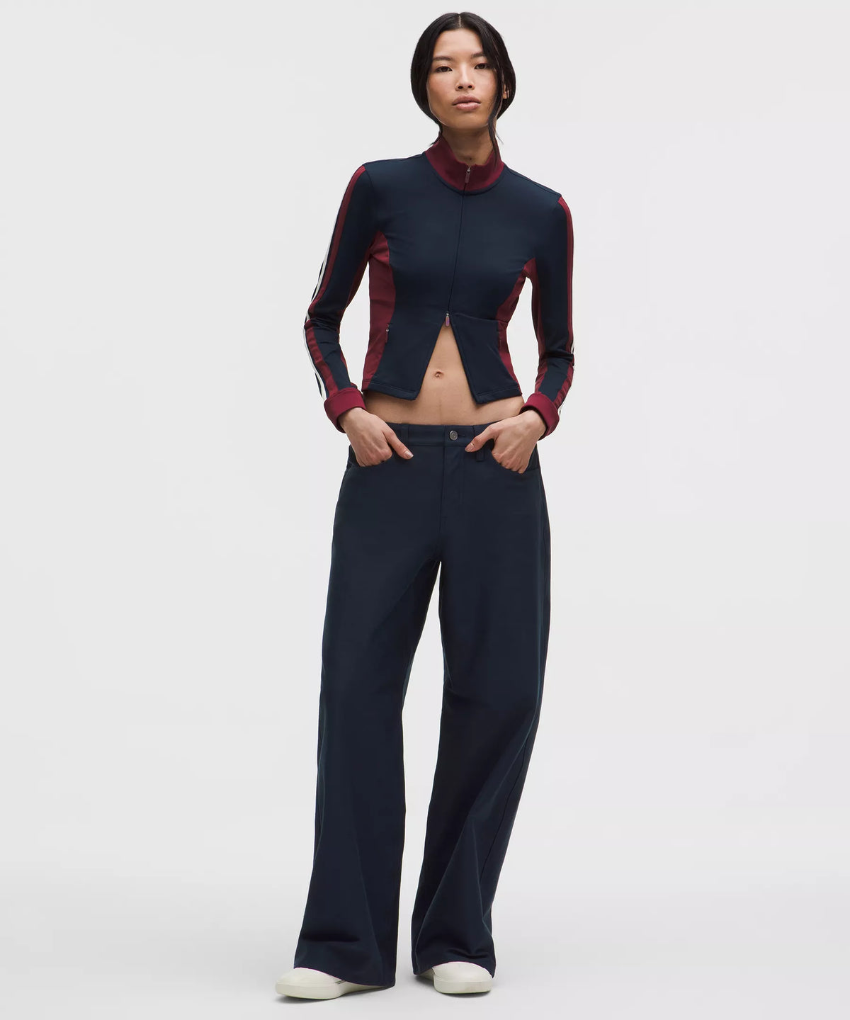 Pantalón de pierna ancha de tiro bajo