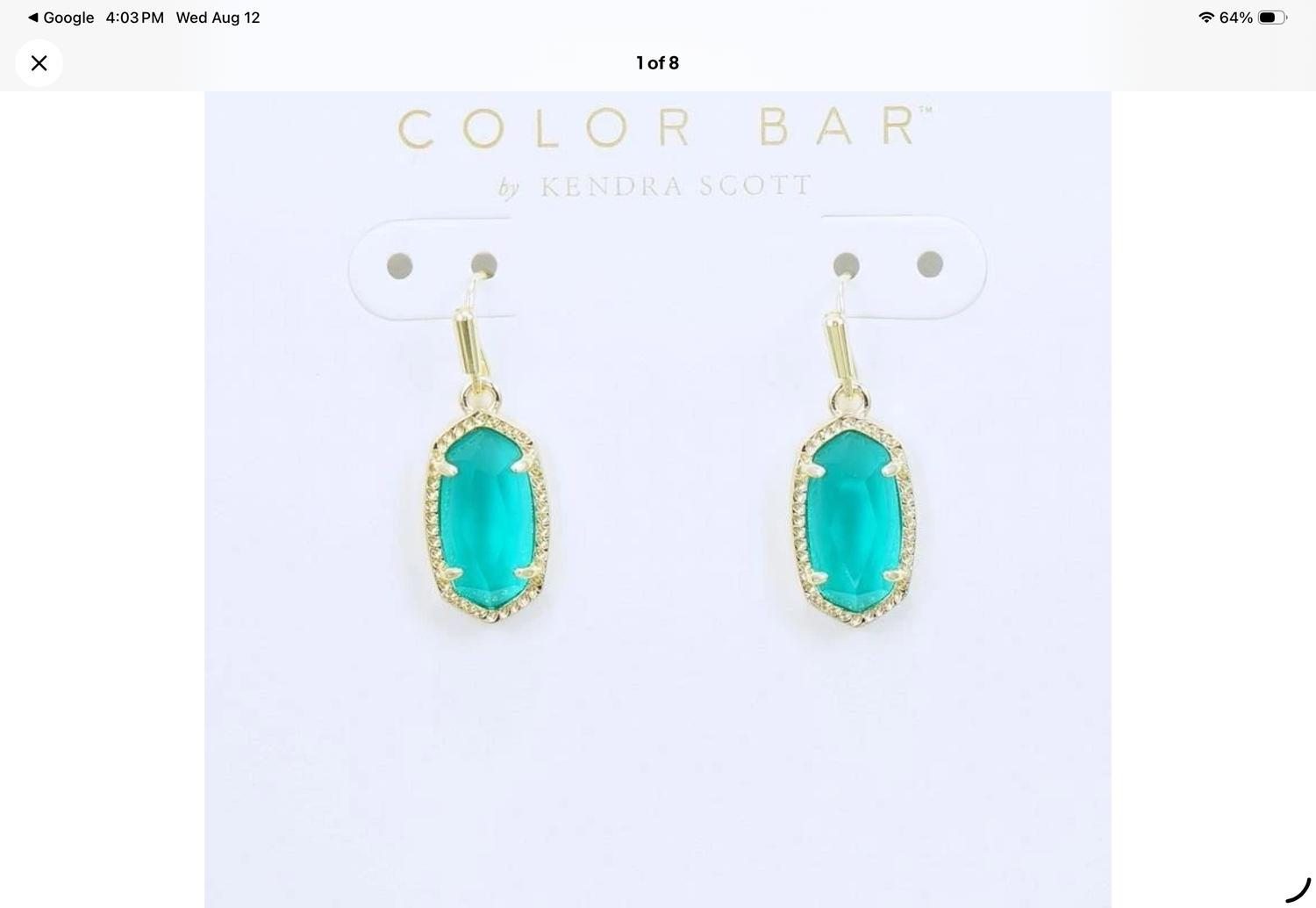 Aretes color azul
