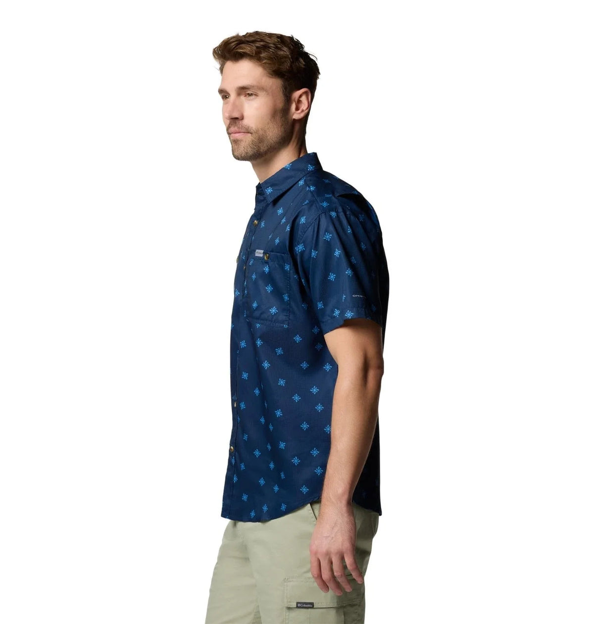 Camisa de hombre con estampado color azul marino