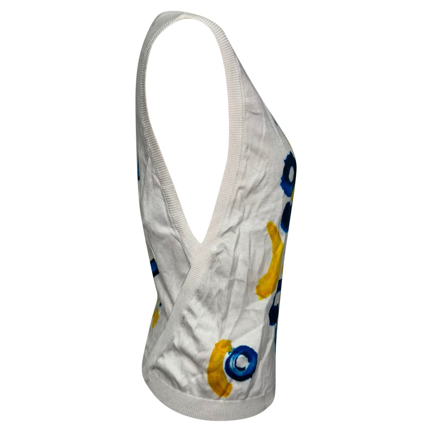 Chaleco de algodón con estampado multicolor