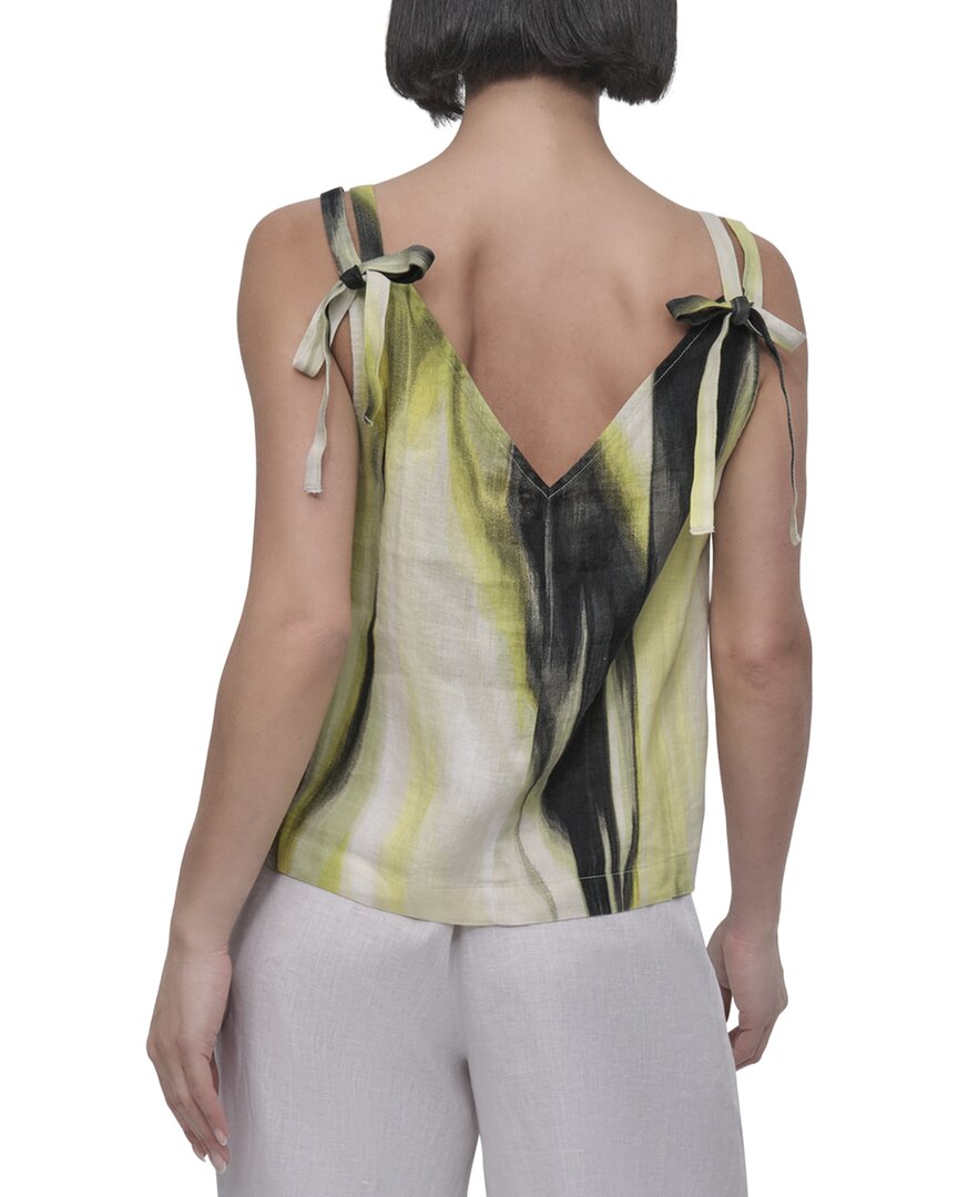 Top de lino con estampado