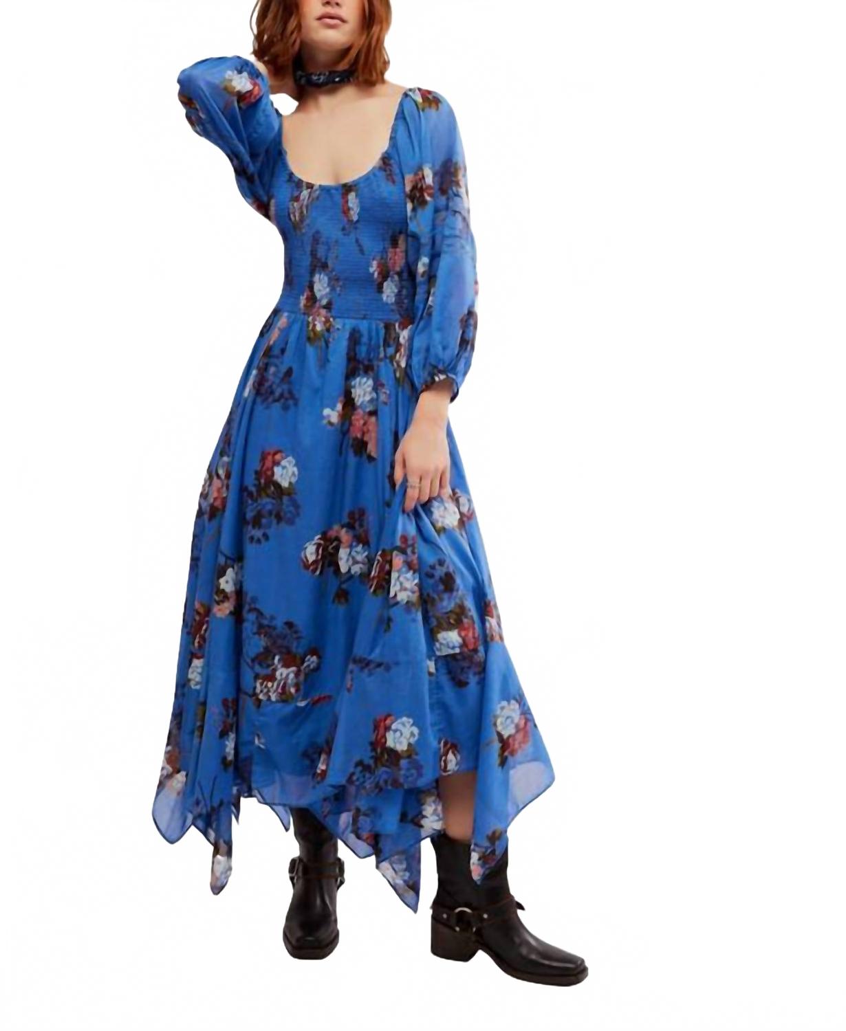 Vestido largo color azul