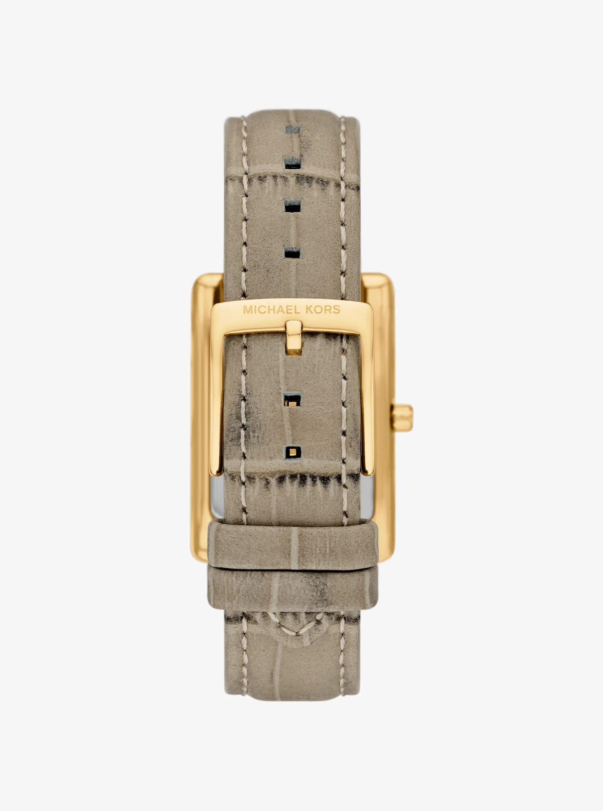 Reloj de cuero color dorado