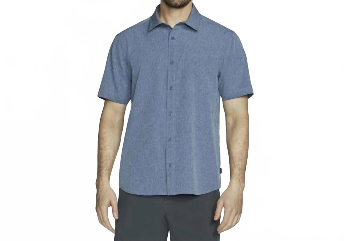 Camisa de manga corta color azul marino