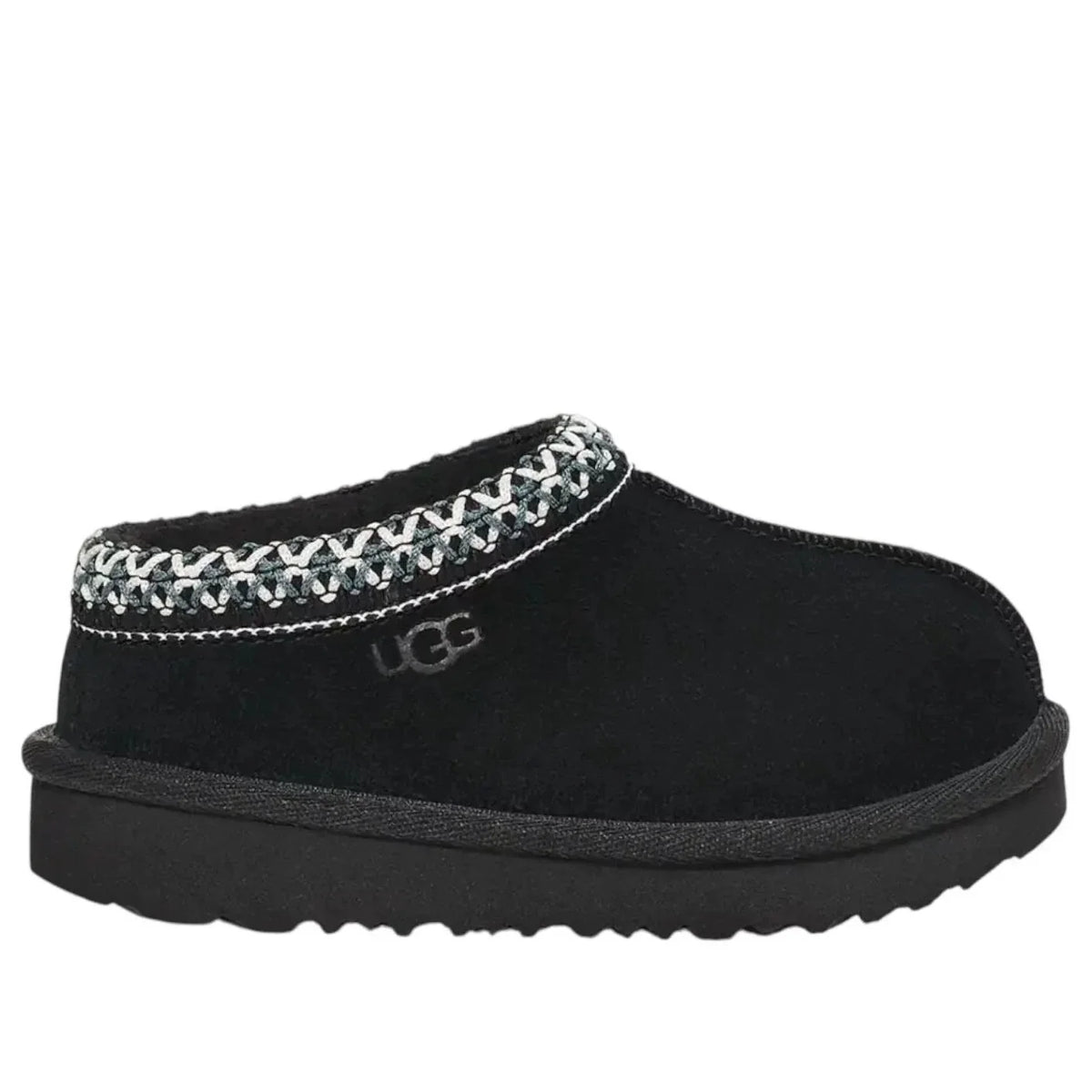 Pantuflas infantil de gamuza sin cordones color negro