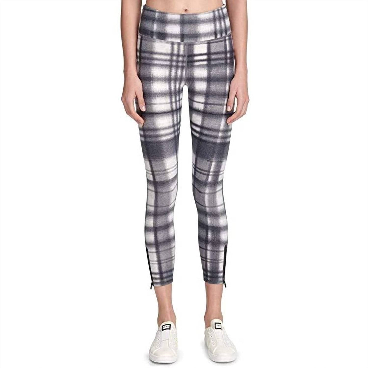 Leggings de tiro alto a cuadros