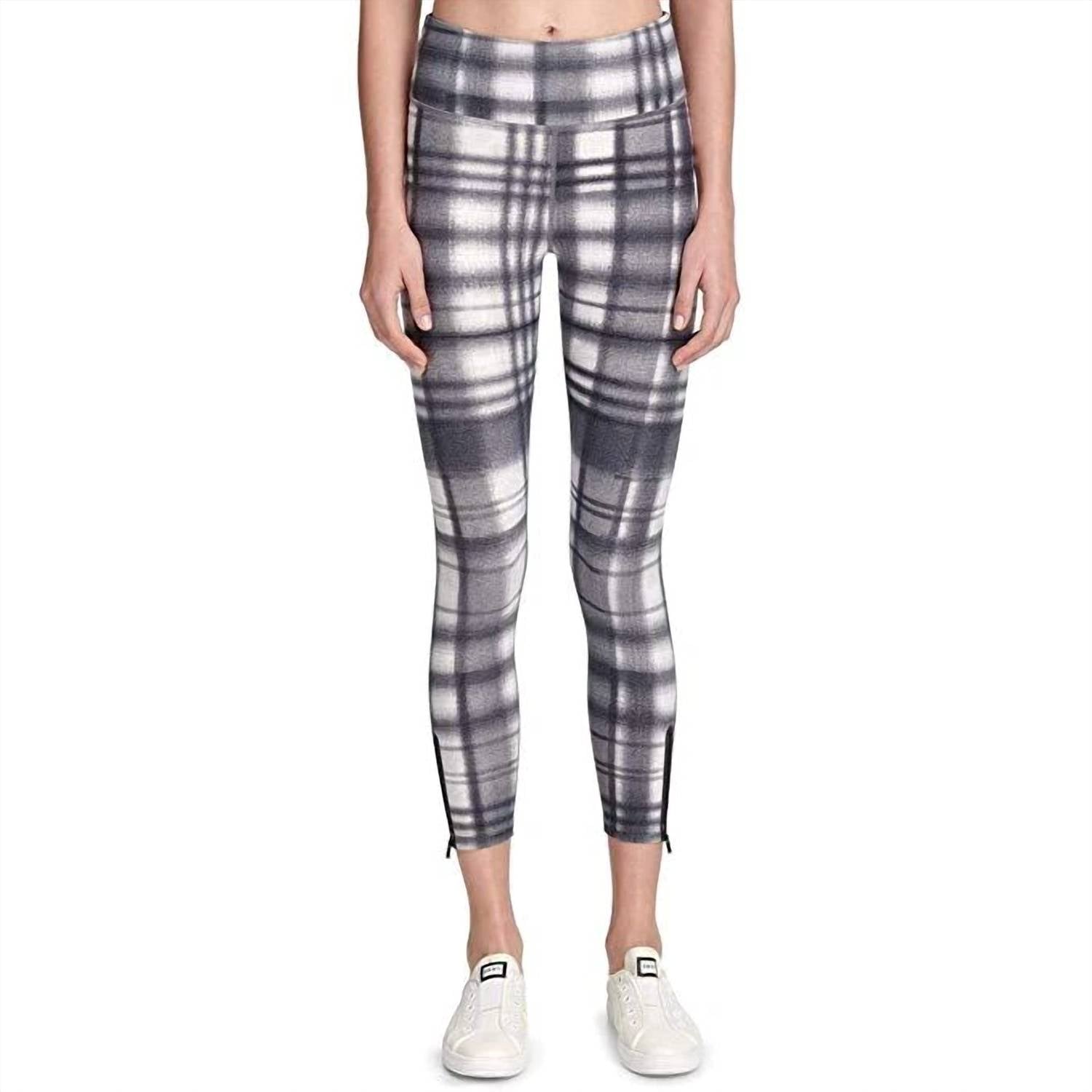 Leggings de tiro alto a cuadros