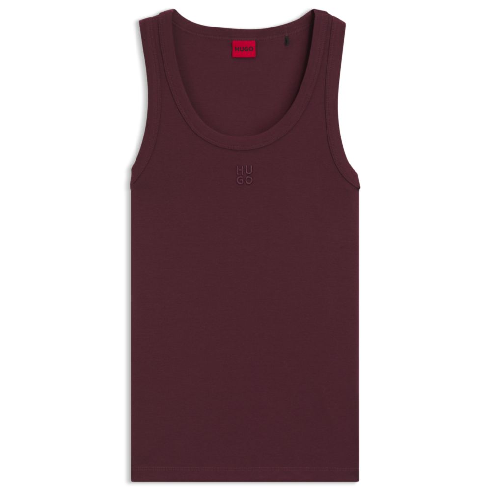 Camiseta sin mangas de mezcla de algodón