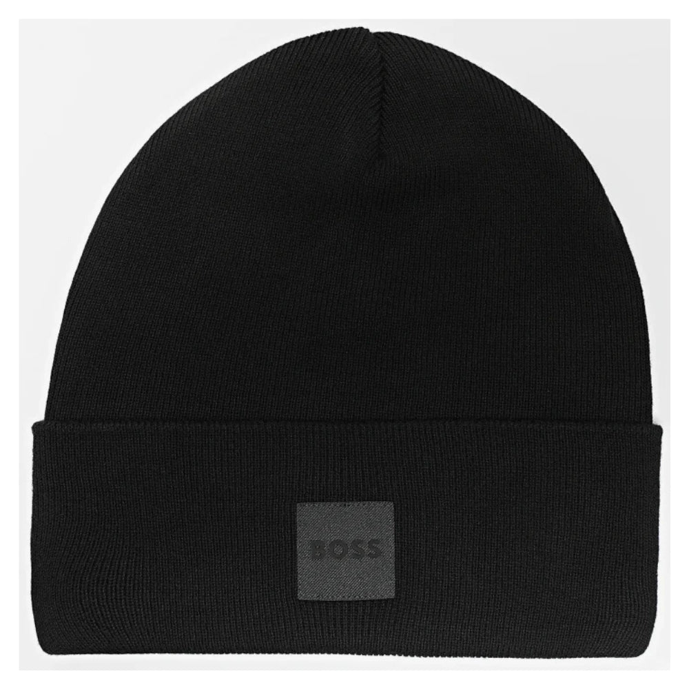 Gorro tejido de hombre de algodón color negro