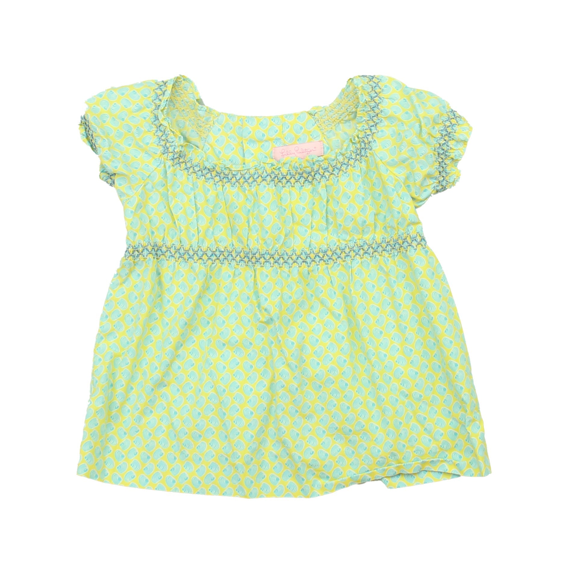 Blusa para niña color azul y amarillo