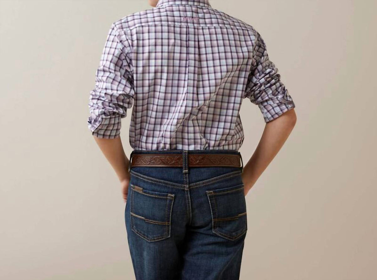 Camisa para niño color blanco y violeta
