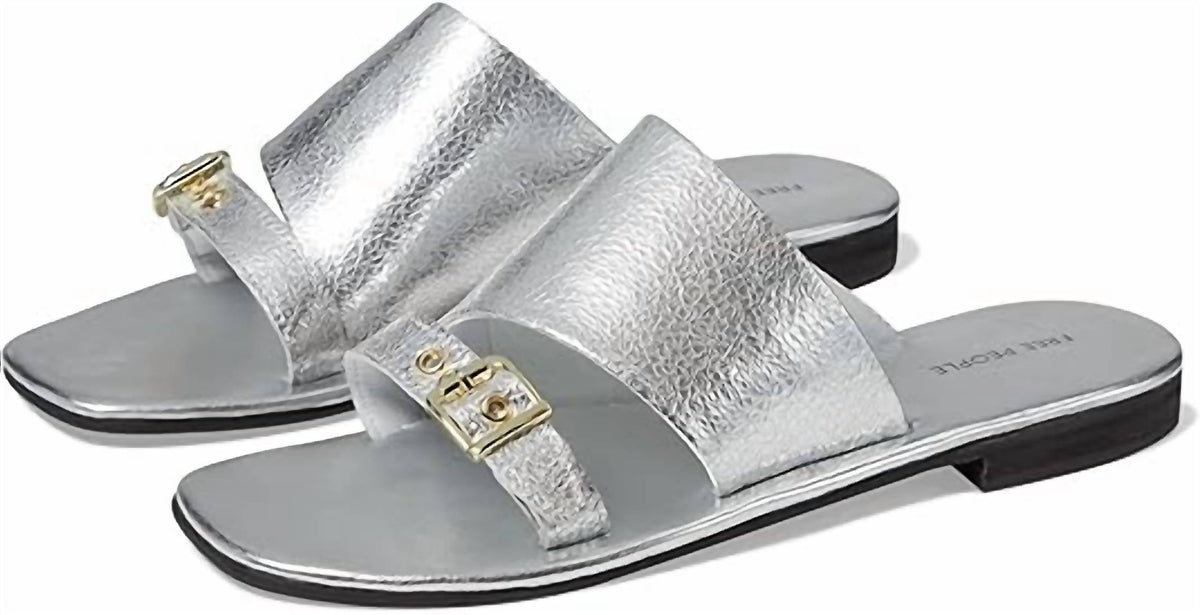 Sandalias de mujer color plateado