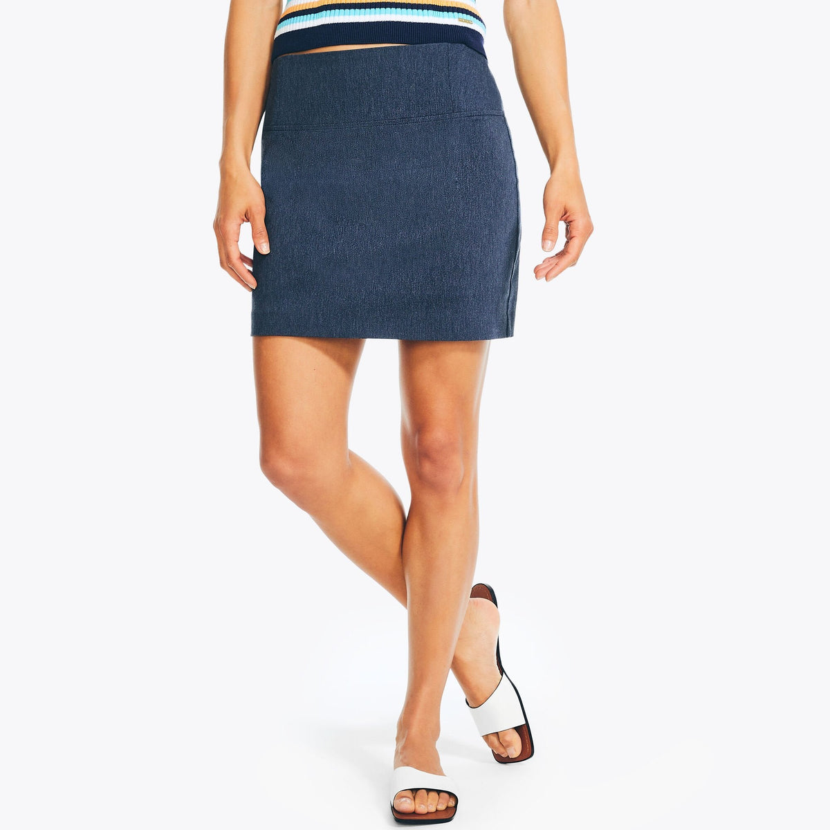 Falda pantalón de mujer de mezclilla