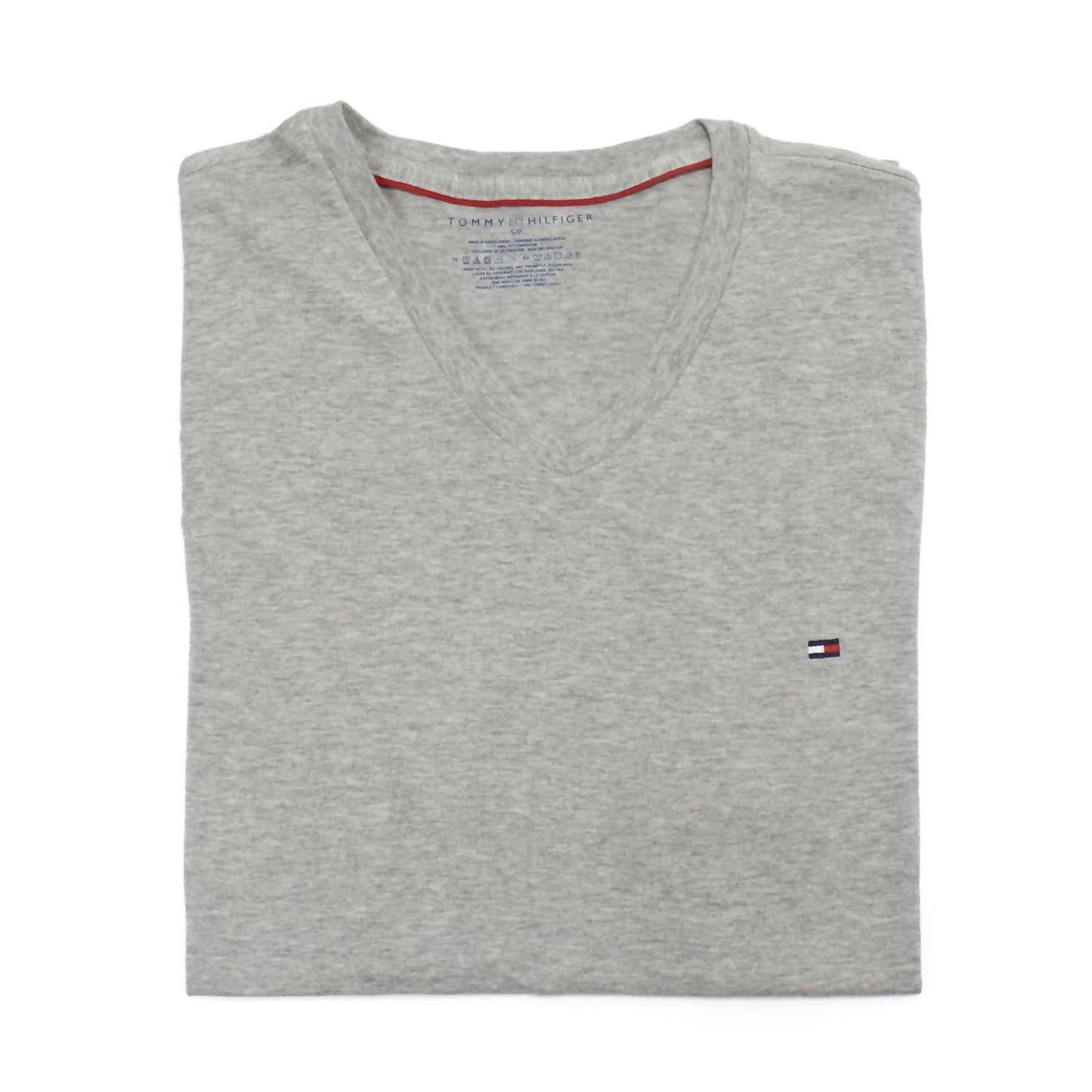 Camiseta de hombre con cuello en V color gris