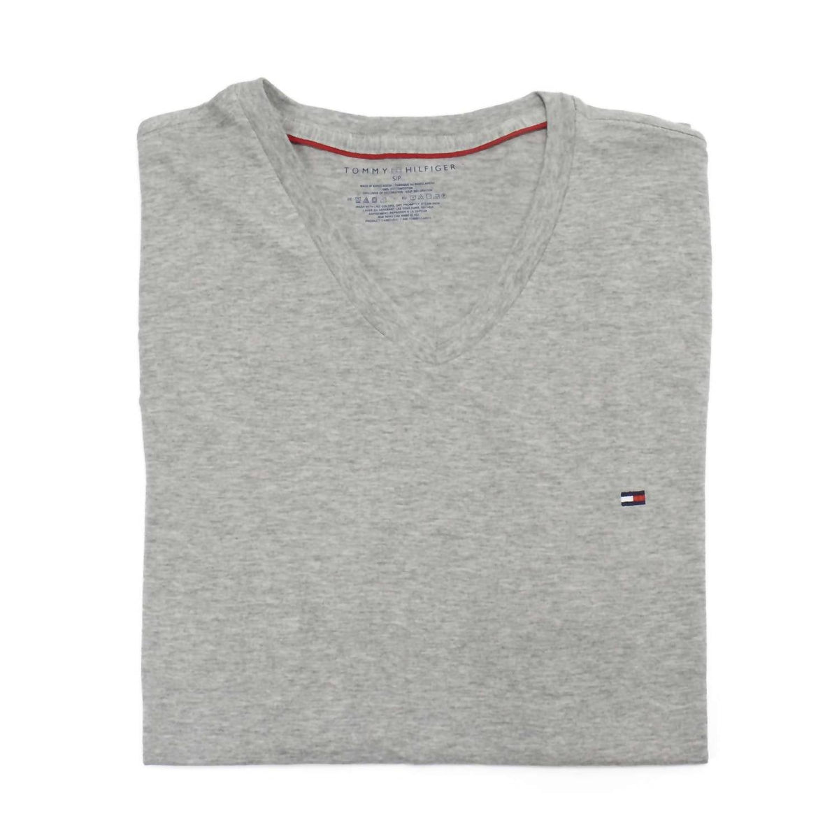 Camiseta de hombre con cuello en V color gris