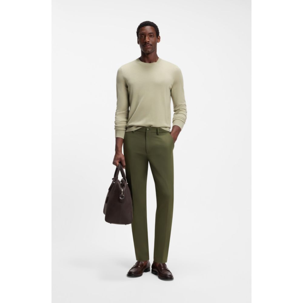 Pantalón de mezcla de algodón de corte ajustado