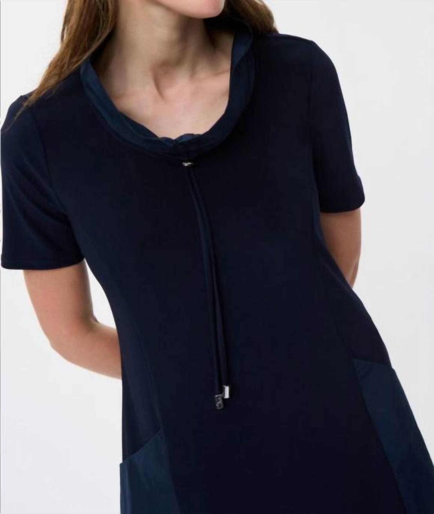 Vestido de manga corta color azul