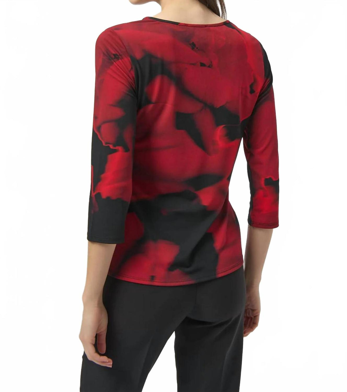 Top color negro y rojo