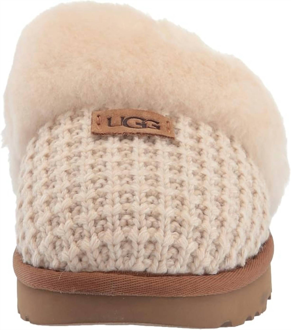 Pantuflas de mujer color crema
