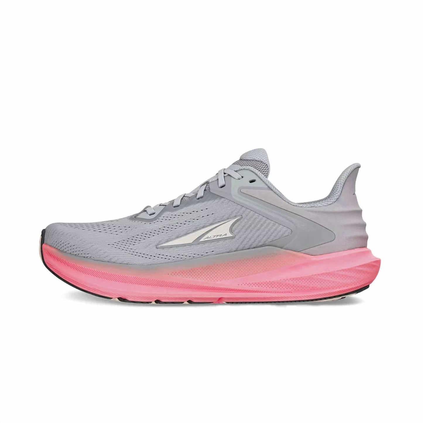 Tenis para correr de mujer color gris y rosado