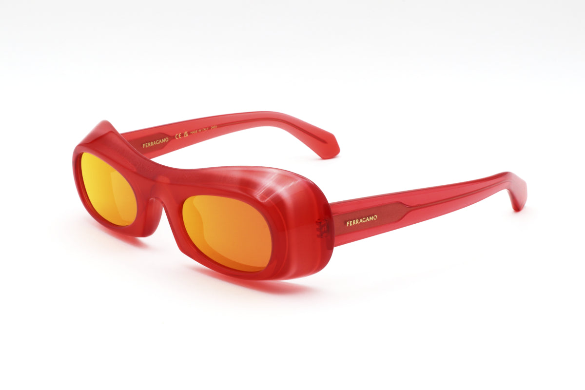 Gafas color rojo y naranja