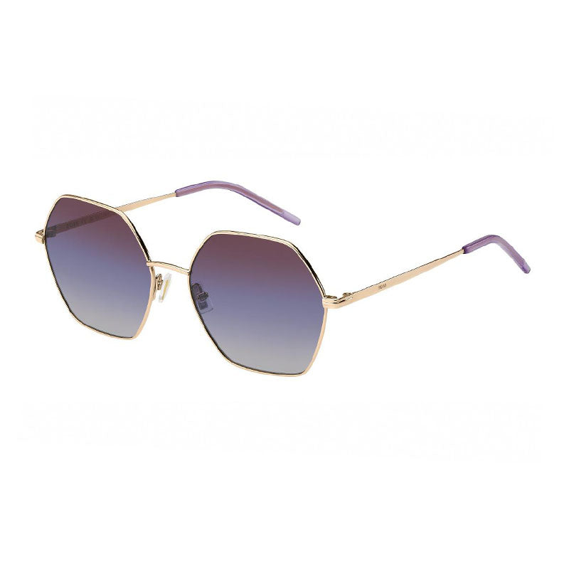 Gafas color violeta y vinotinto y dorado