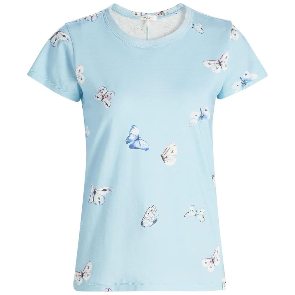 Camiseta de mujer color azul claro