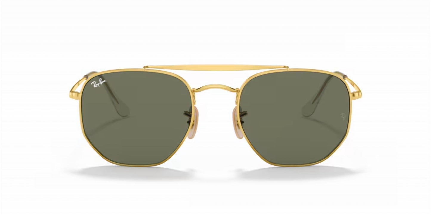 Gafas de sol unisex con lentes polarizados color verde y dorado