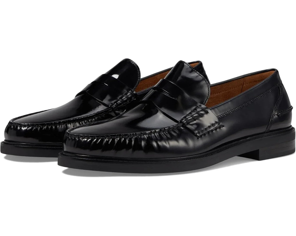 Mocasines de hombre de cuero color negro