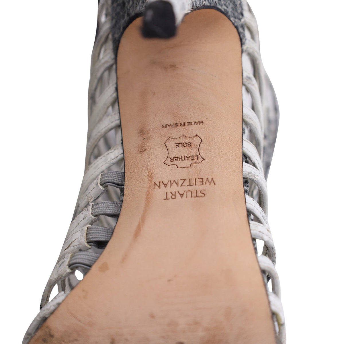 Sandalias de cuero color gris
