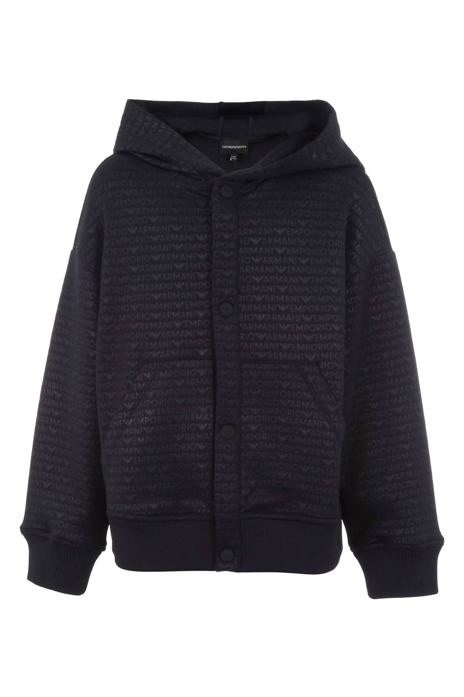 Buzo con capucha para niño color negro