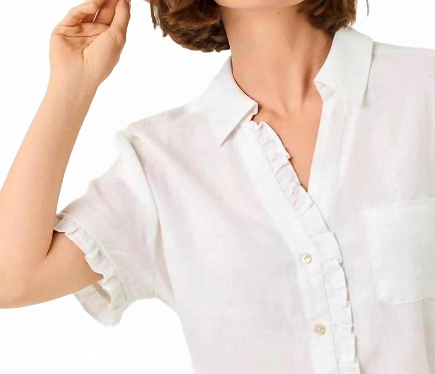 Top con boleros color blanco