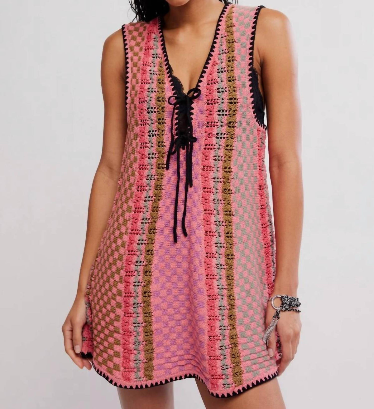 Vestido corto color rosado