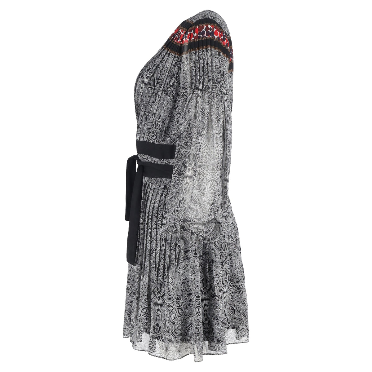 Vestido de seda multicolor