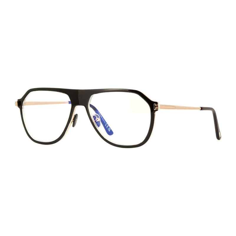 Gafas 56 mm color negro y dorado