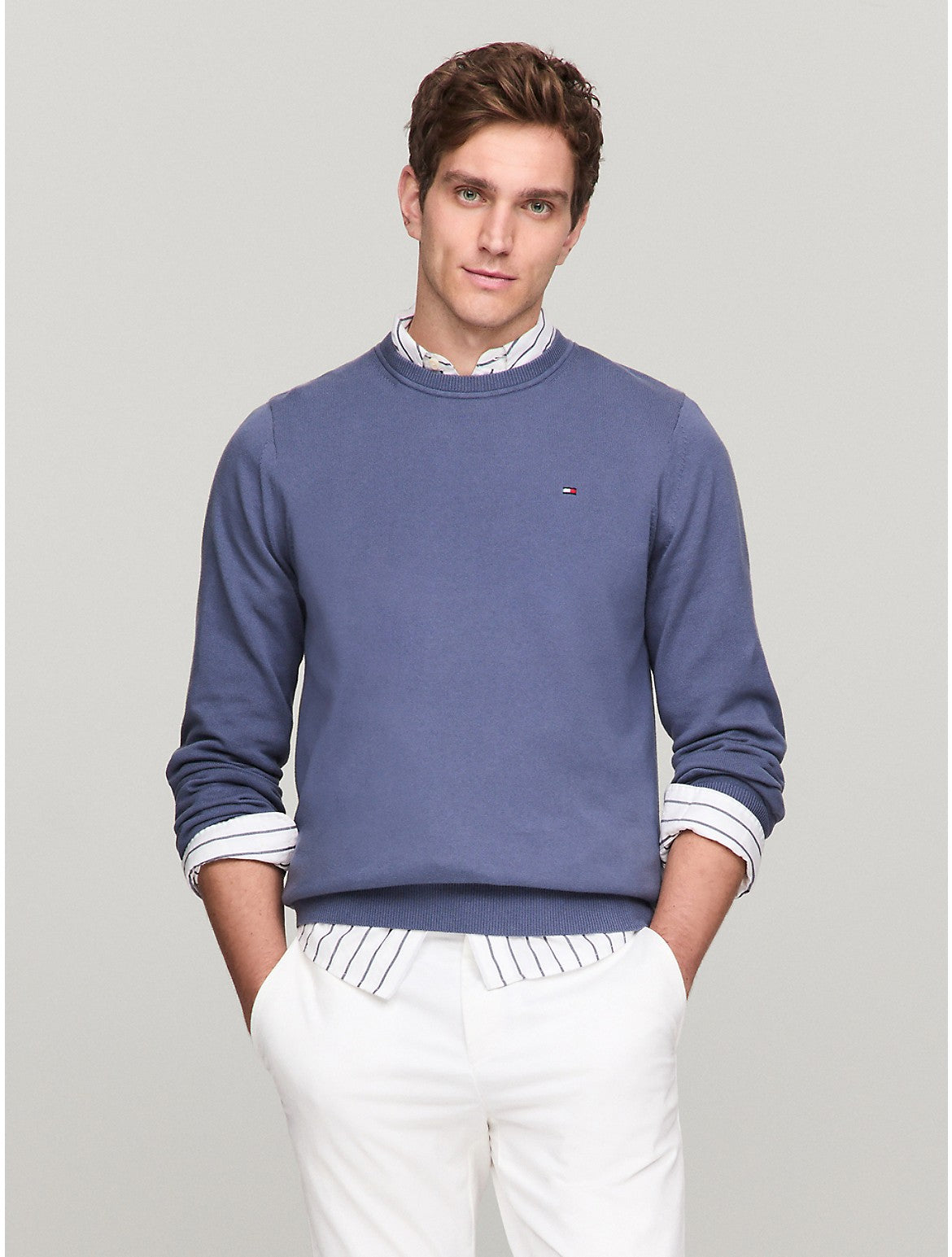 Suéter de hombre con cuello redondo