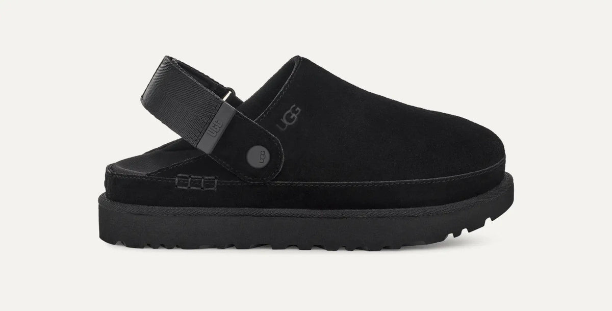 Zuecos de mujer de gamuza color negro