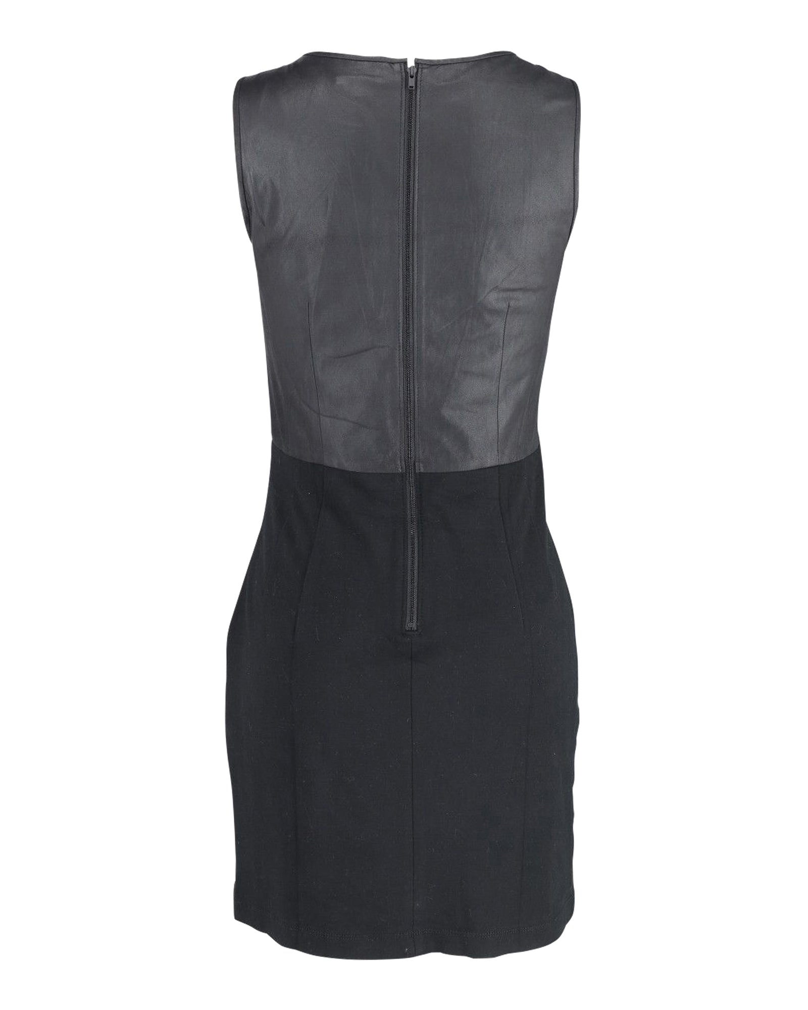 Vestido de cuero color gris