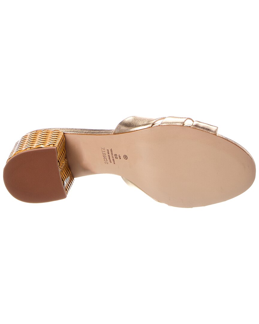 SCHUTZ Keefa Sandalia de Cuero y Paja