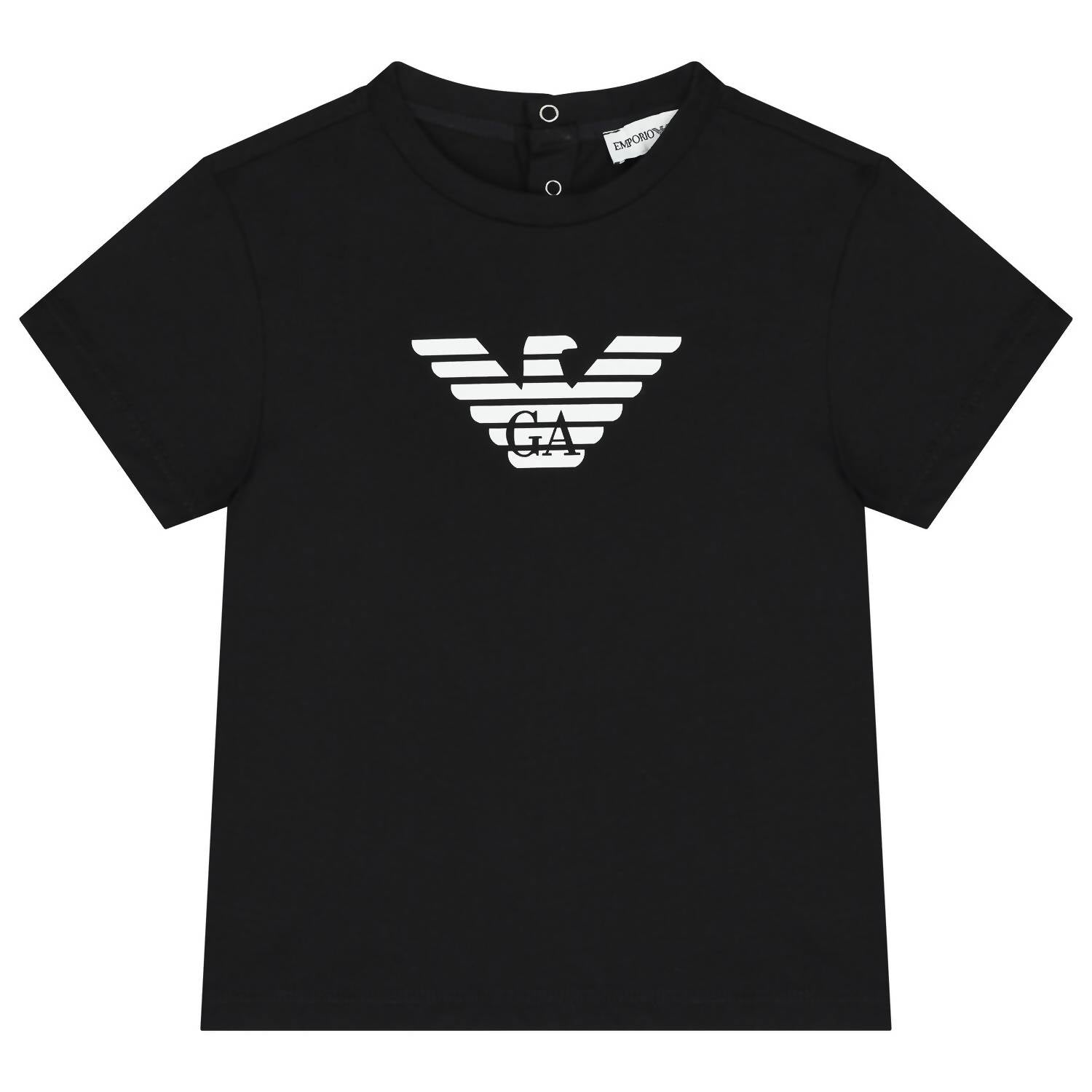 Camiseta infantil con estampado color negro