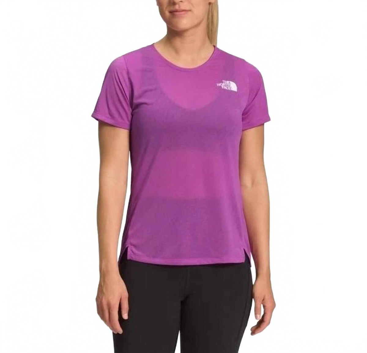 Camisa de manga corta color violeta