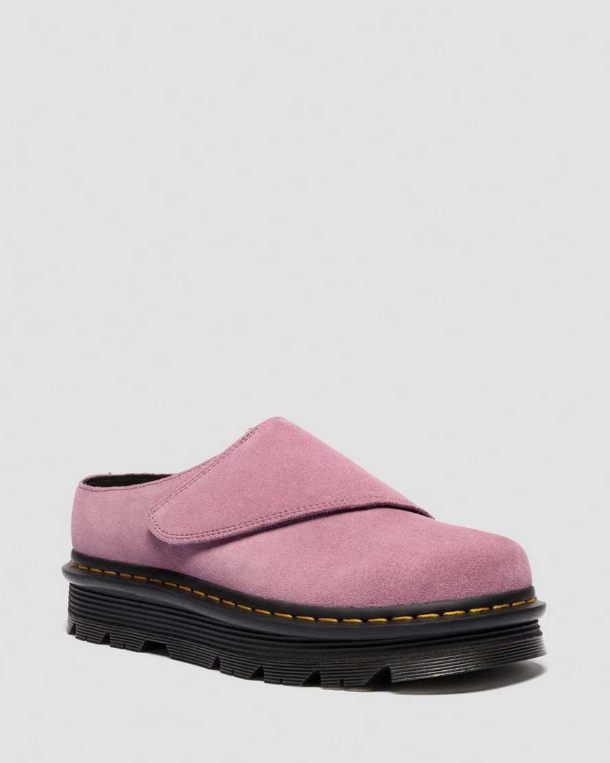 Zapatos destalonados de gamuza con plataforma