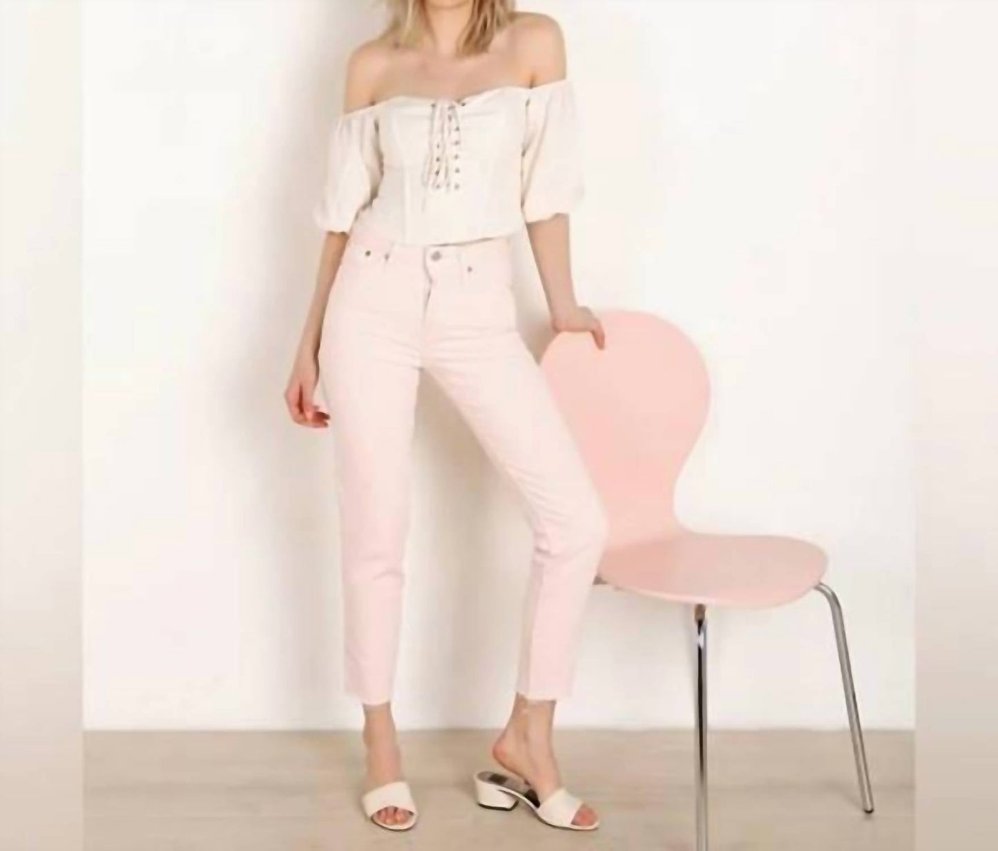 Jean de mujer color rosado