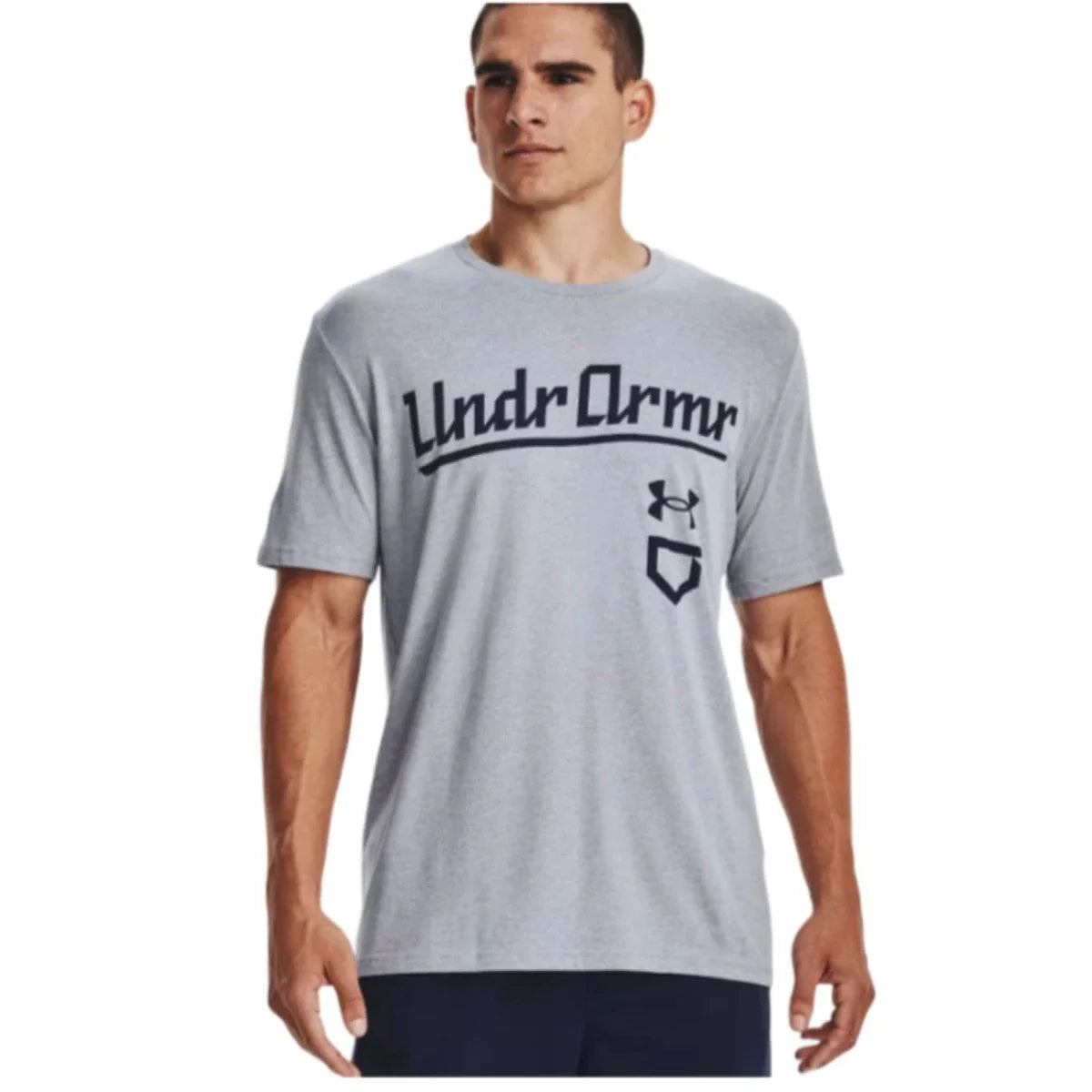 Camiseta de hombre con cuello redondo color gris