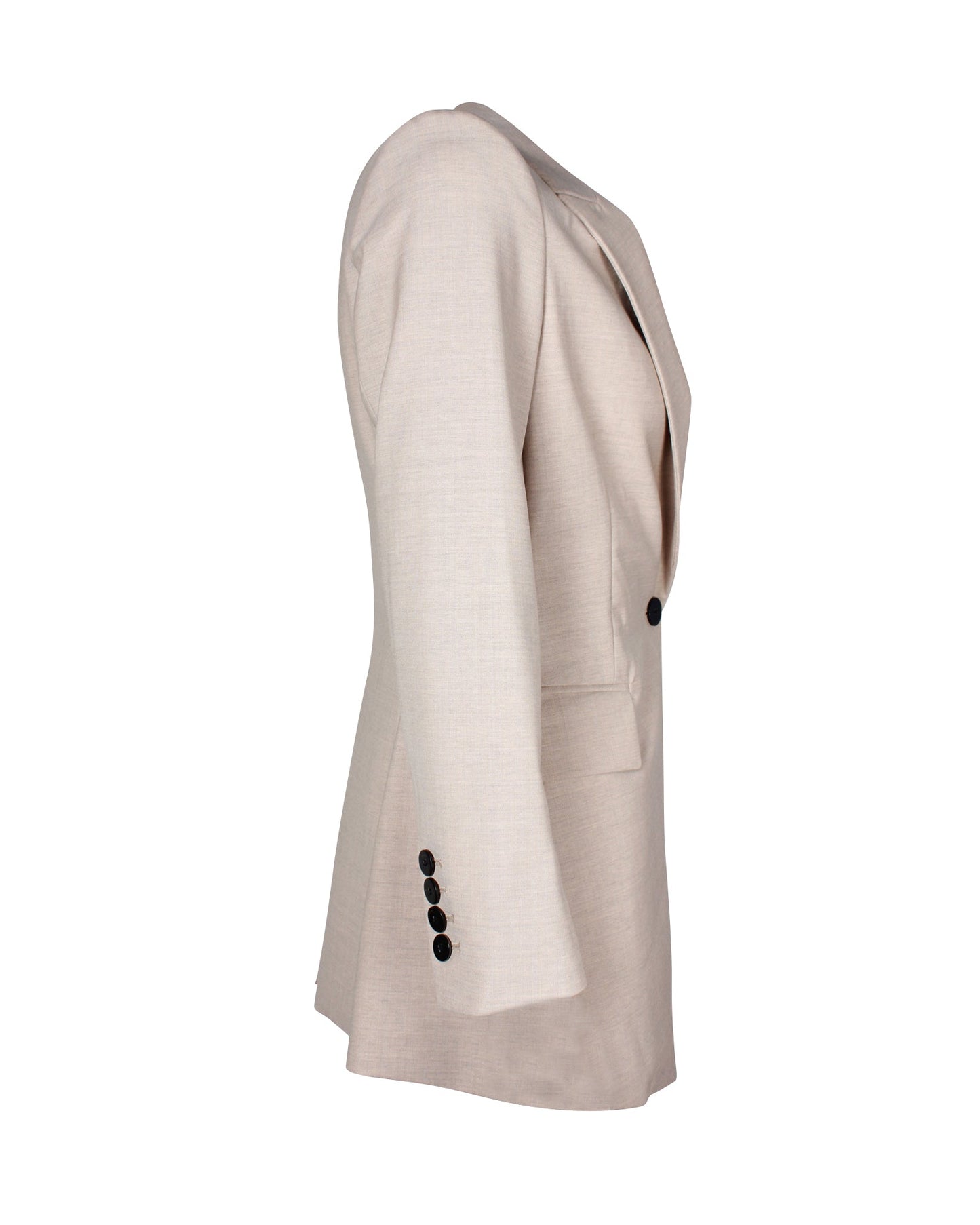 Blazer de lana color beige