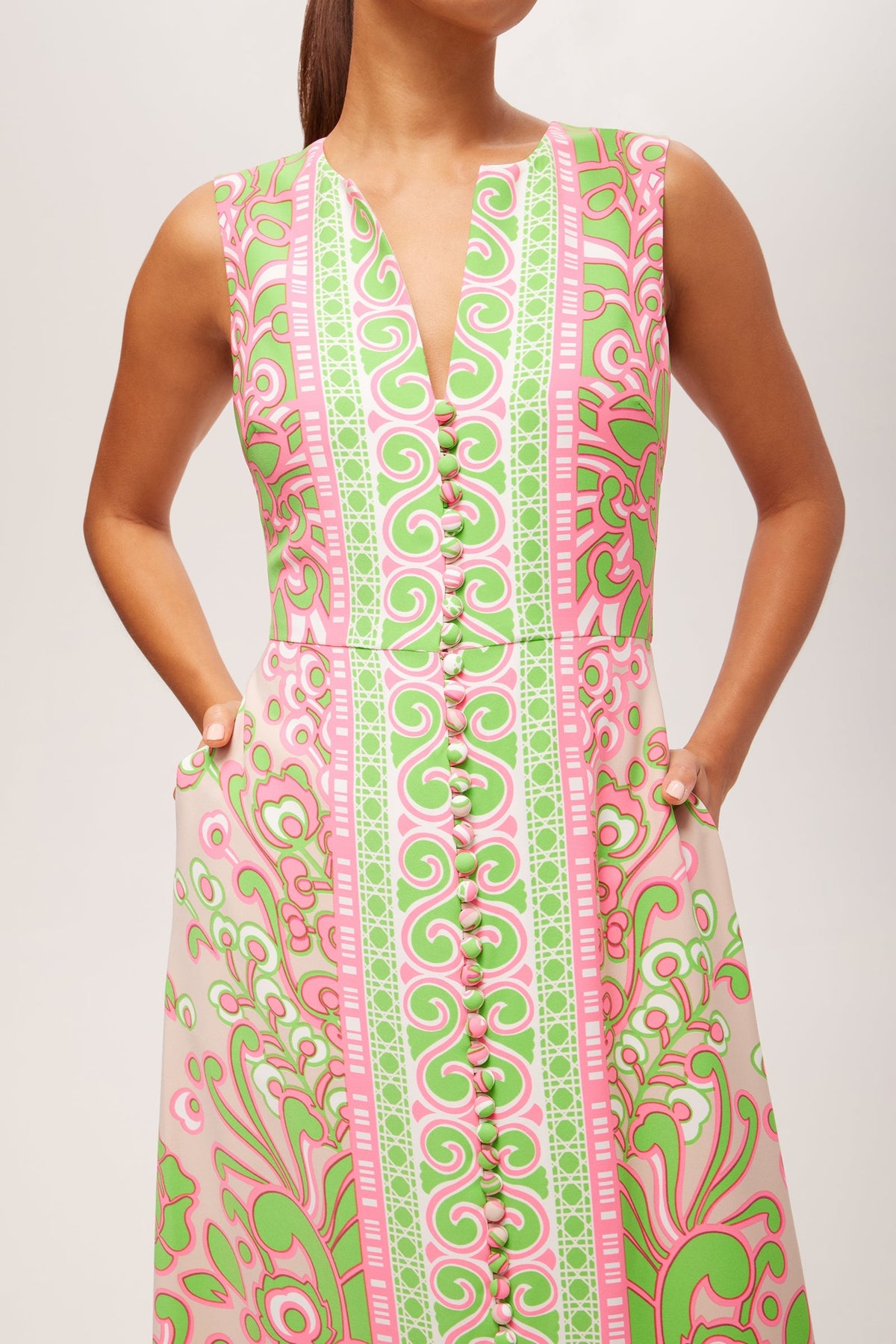 Vestido midi sin mangas