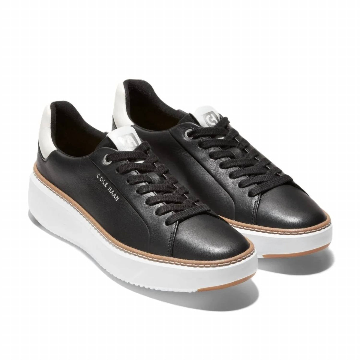 Tenis de mujer color negro y blanco y amarillo